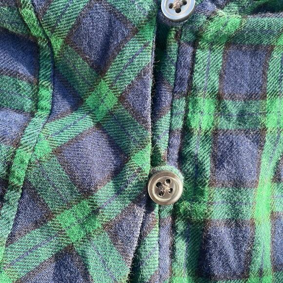 TALBOTS Plaid Checkered Long Sleeve Blouse Top Size large petite - Picture 7 of 9